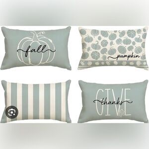 Colorlife Fall Pumpkin Give Thanks Throw Pillow Covers, 12 X 20 Inch Autumn